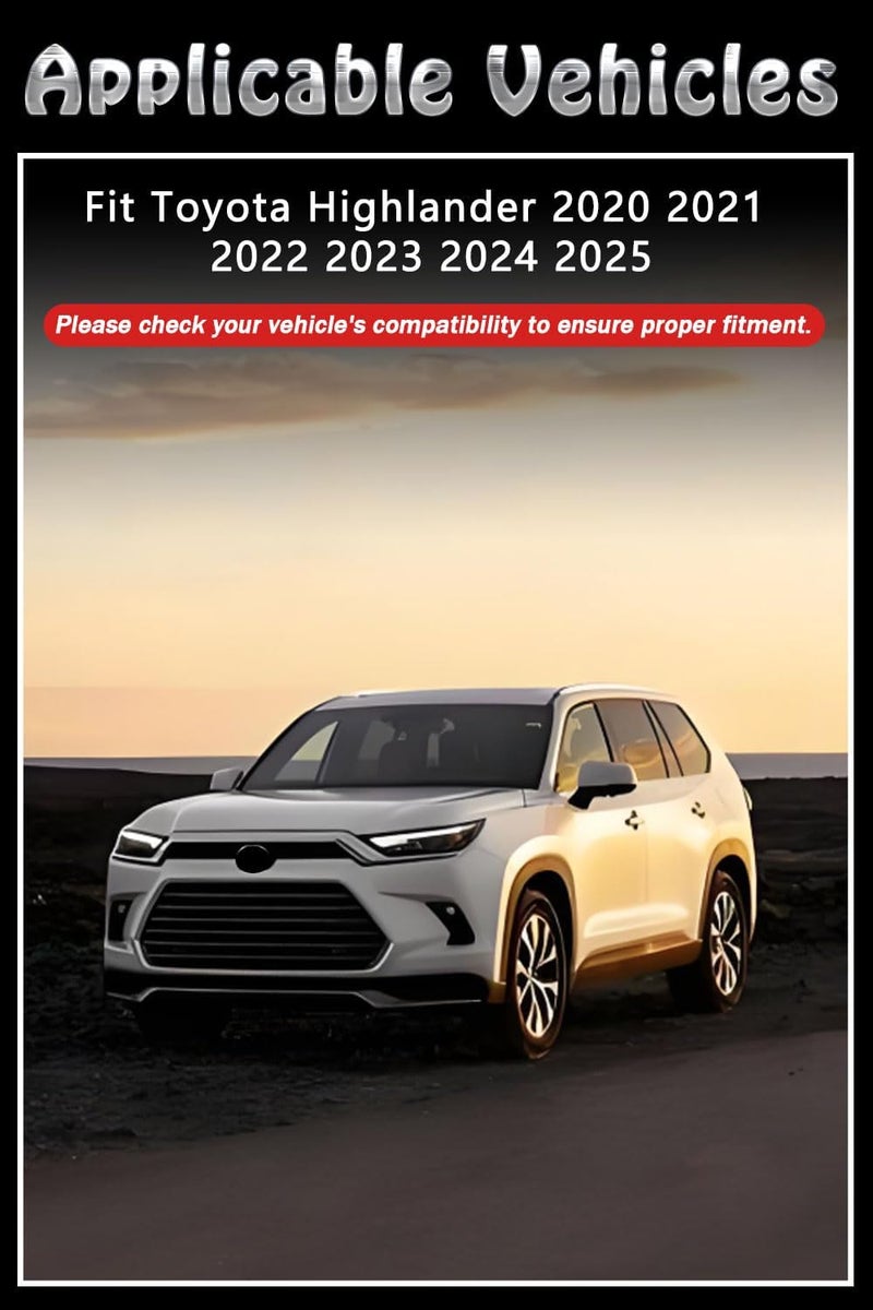 BriYorWay Vent Shades Rain Guards for Toyota Highlander 2020 2021 2022 2023 2024 2025 Accessories, for Toyota Highlander Window Deflectors Window Visors - Image 2